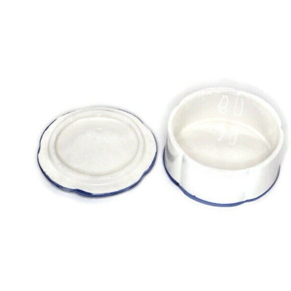 Hydrangea Ceramic Trinket Box with Lid Irice Impor - Picture 2 of 11